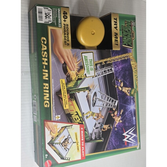 Mattel Other - WWE Money in the Bank Cash-In Ring Playset W/2 Play Modes & 40+ Sounds